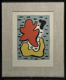 Appraisal: Fernand Leger Serigraph Silkscreen Colored serigraph silkscreen Abstractions signed and