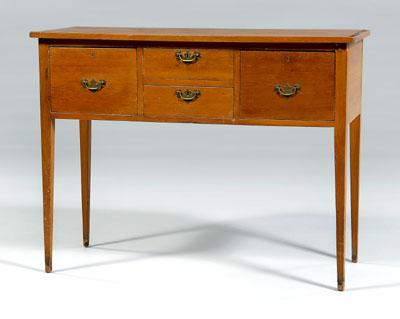 Appraisal: Federal style pine huntboard pine throughout with four dovetailed drawers