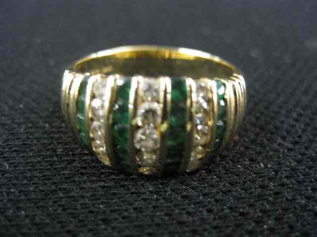 Appraisal: Emerald Diamond Ring emeralds totaling carat and diamonds totaling carat