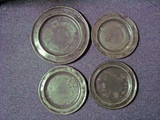 Appraisal: A pair of pewter plates bearing London touch marks cm