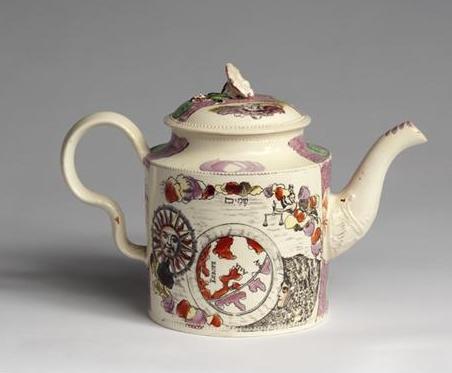 Appraisal: WILLIAM GREATBATCH CREAMWARE 'JUNO' TEAPOT AND COVER - Of cylindrical