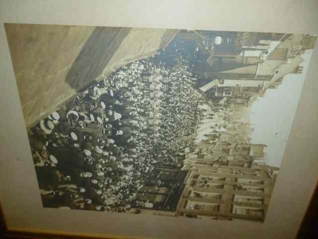 Appraisal: TWO EARLY TH CENTURY PHOTOGRAPHS one depicting a procession through