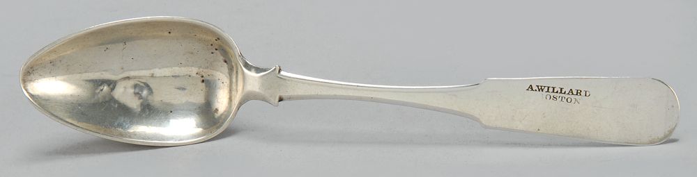 Appraisal: COIN SILVER TABLESPOON th CenturyBy Theophilus Bradbury of Newburyport Impressed