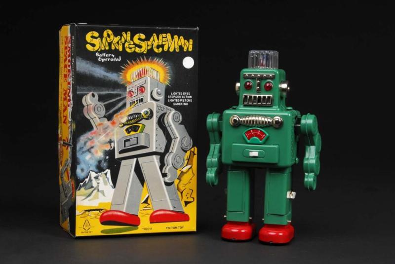 Appraisal: Contemporary Smoking Spaceman Toy Description Japanese Made by Tin Tom