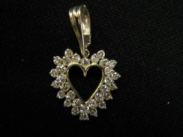 Appraisal: Diamond Heart Pendant carat total in K yellow gold with