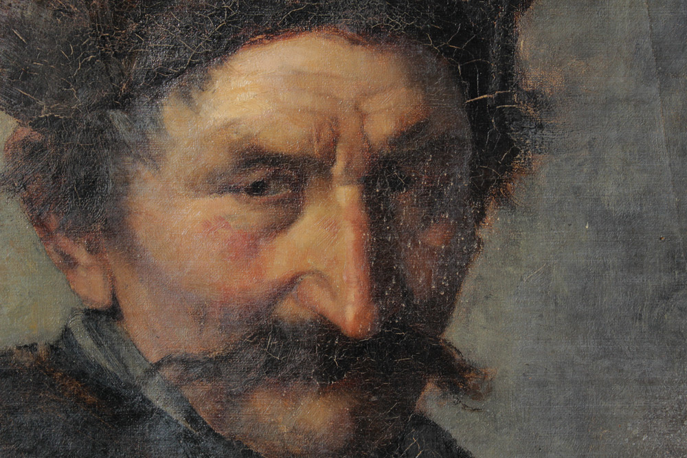 Appraisal: PORTRAIT PAINTING OF A RUSSIAN MAN WITH MOUSTACHE Oil Canvas