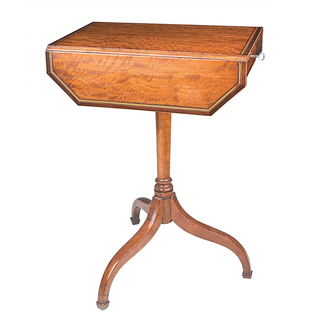 Appraisal: Regency Rosewood Banded Satinwood Side Table Stamped Gillows Lancaster circa