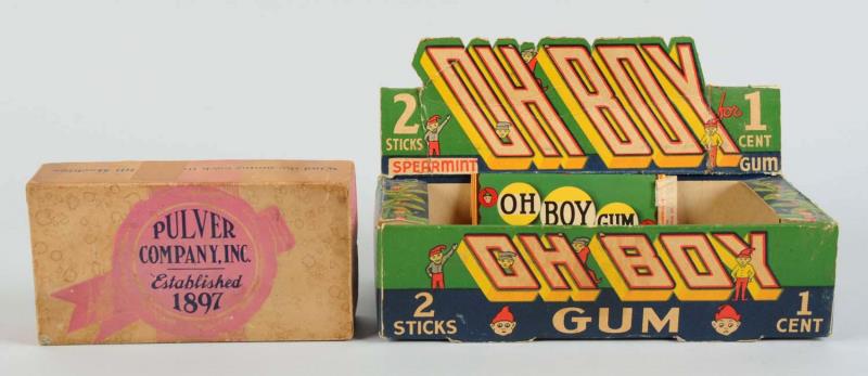 Appraisal: Lot Of Chewing Gum Boxes This lot includes a display