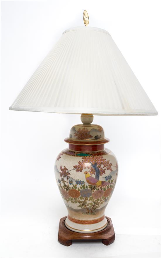 Appraisal: Sale Lot A Japanese Porcelain Table Lamp th century of