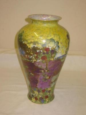 Appraisal: A WILTON WARE LUSTRE VASE of baluster form gilded with