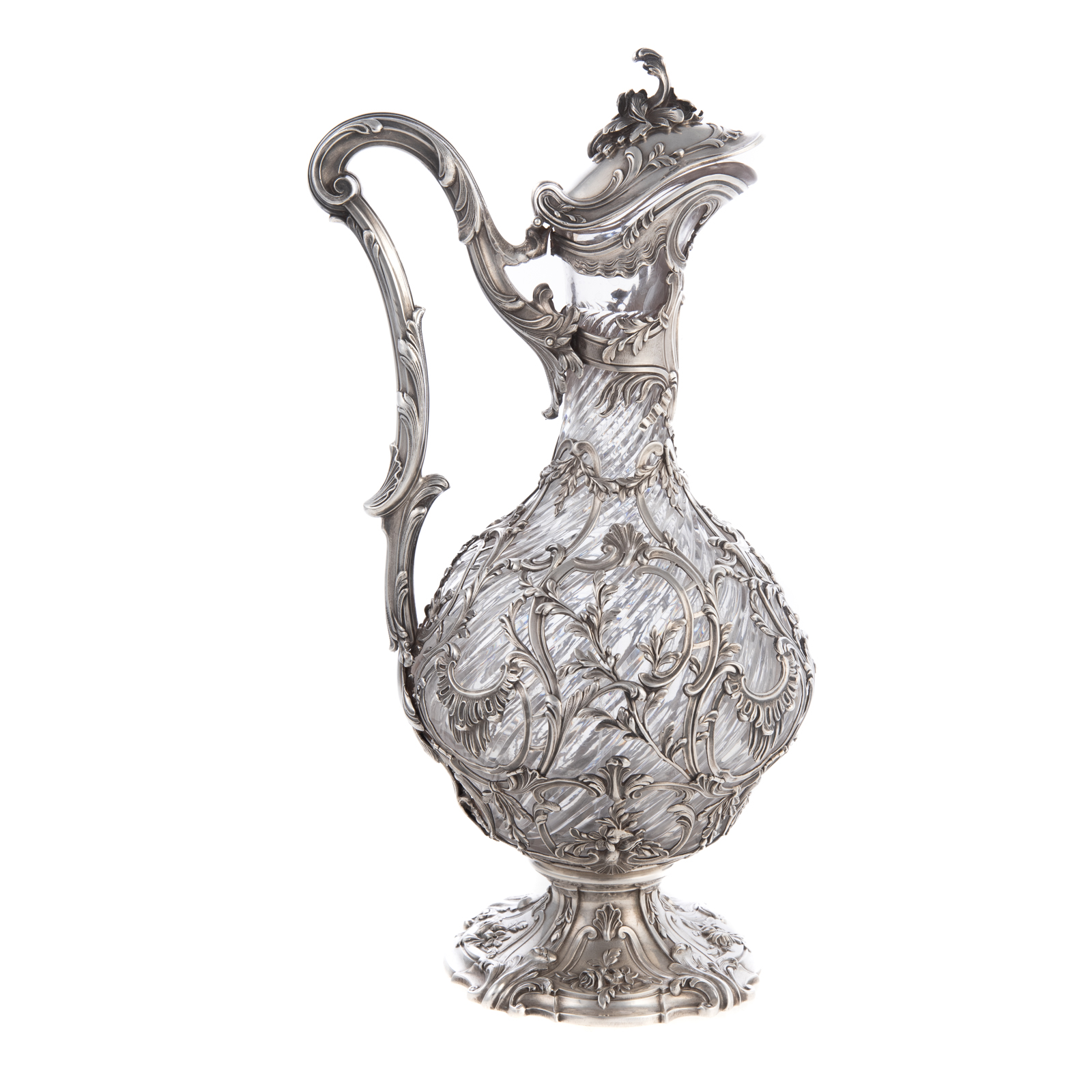 Appraisal: FRENCH SILVER-MOUNTED DECANTER BY TETARD FRERES Early th century Paris