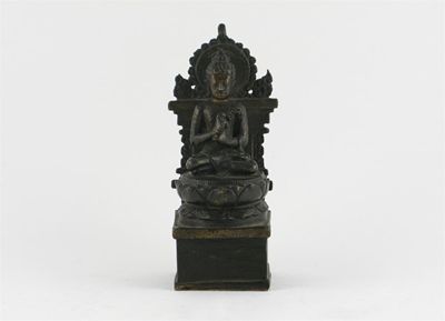 Appraisal: A bronze figure of Buddha Sakyamuni probably maritime South East