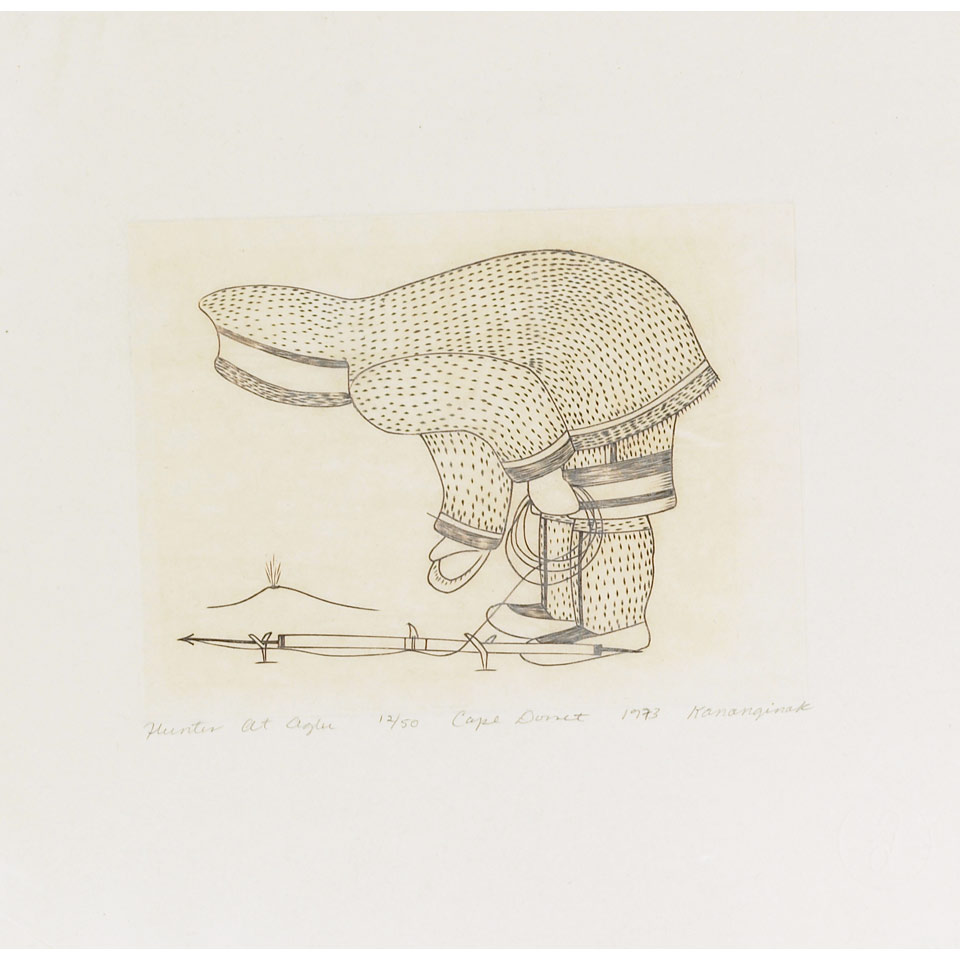 Appraisal: KANANGINAK POOTOOGOOK - E - Cape Dorset HUNTER AT AGLU