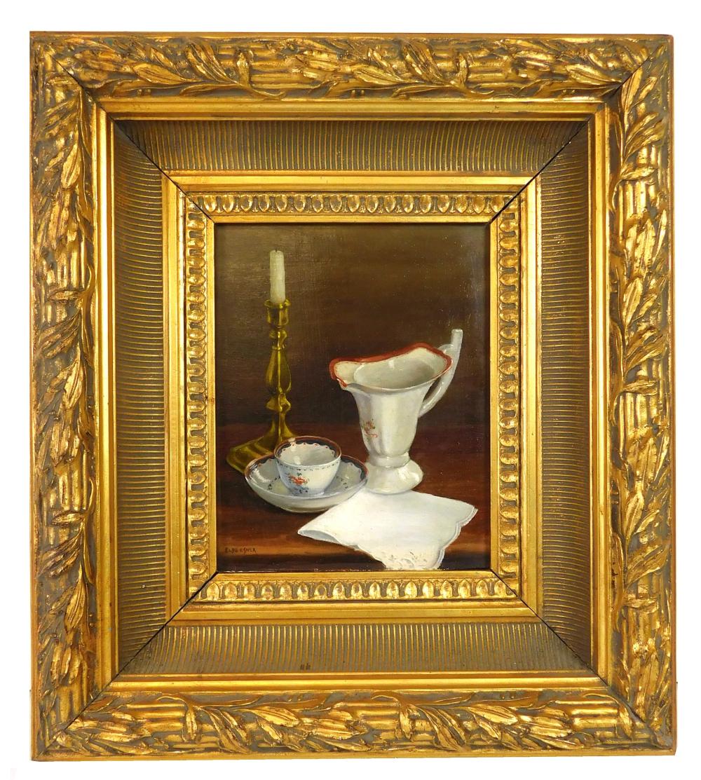 Appraisal: Elsie Esner American th C oil on panel still life