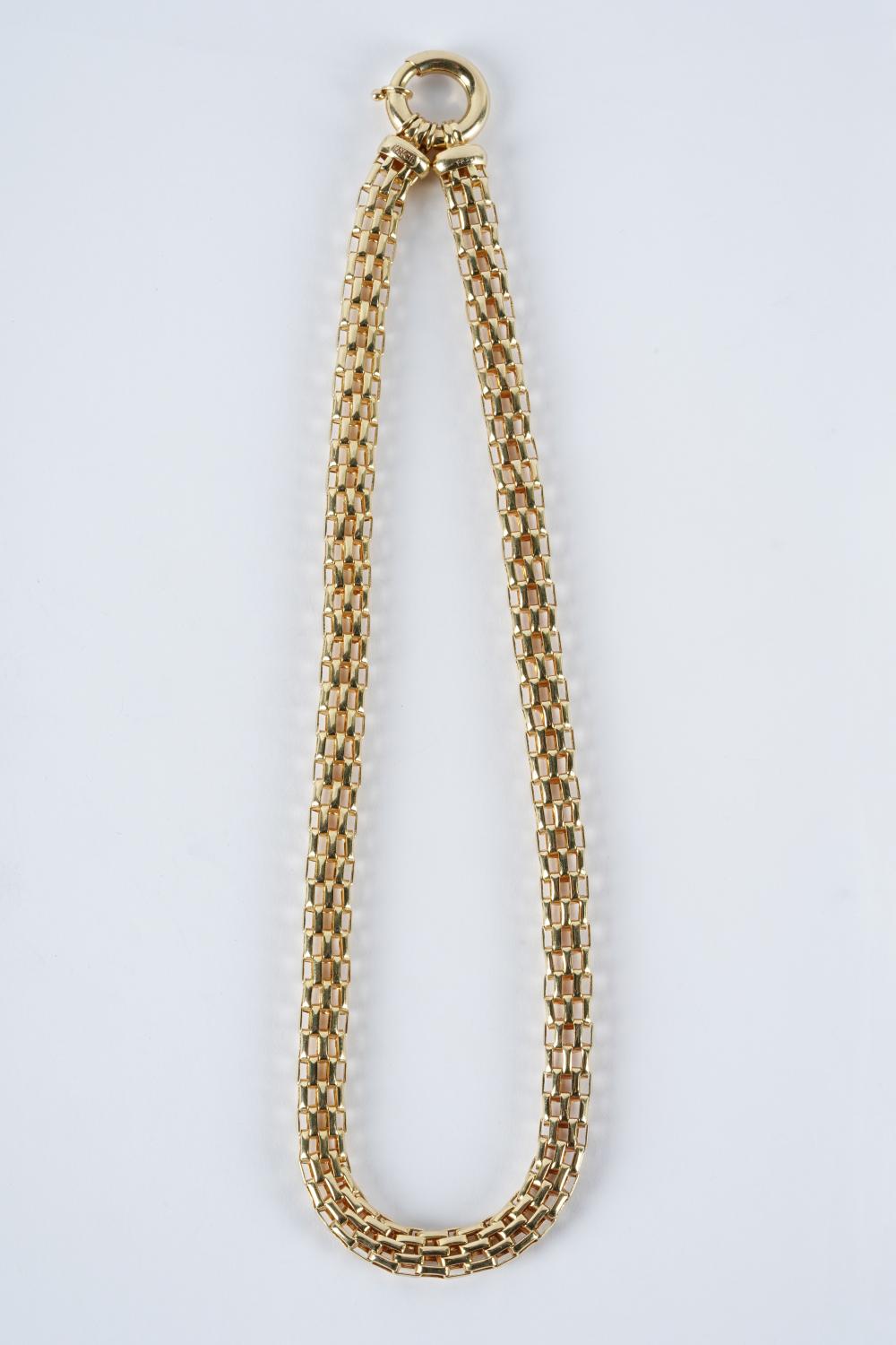 Appraisal: KARAT YELLOW GOLD NECKLACE inches long weighs grams Condition