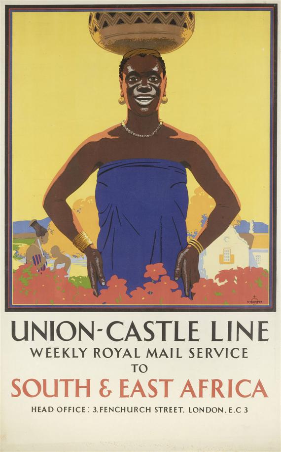 Appraisal: POSTER -Union Castle Line Union Castle Line weekly royal mail