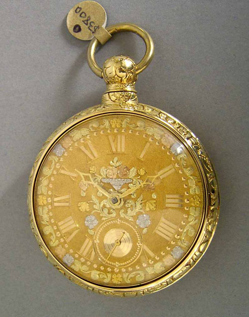 Appraisal: English K gold key wind fusee pocket watch with mixed