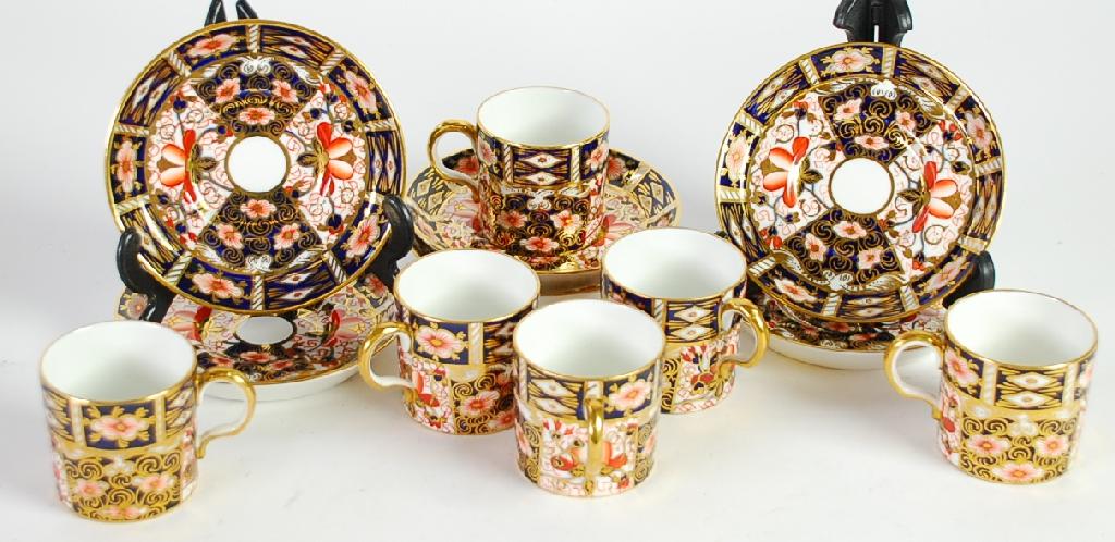 Appraisal: SET OF SIX 's ROYAL CROWN DERBY JAPAN PATTERN CHINA