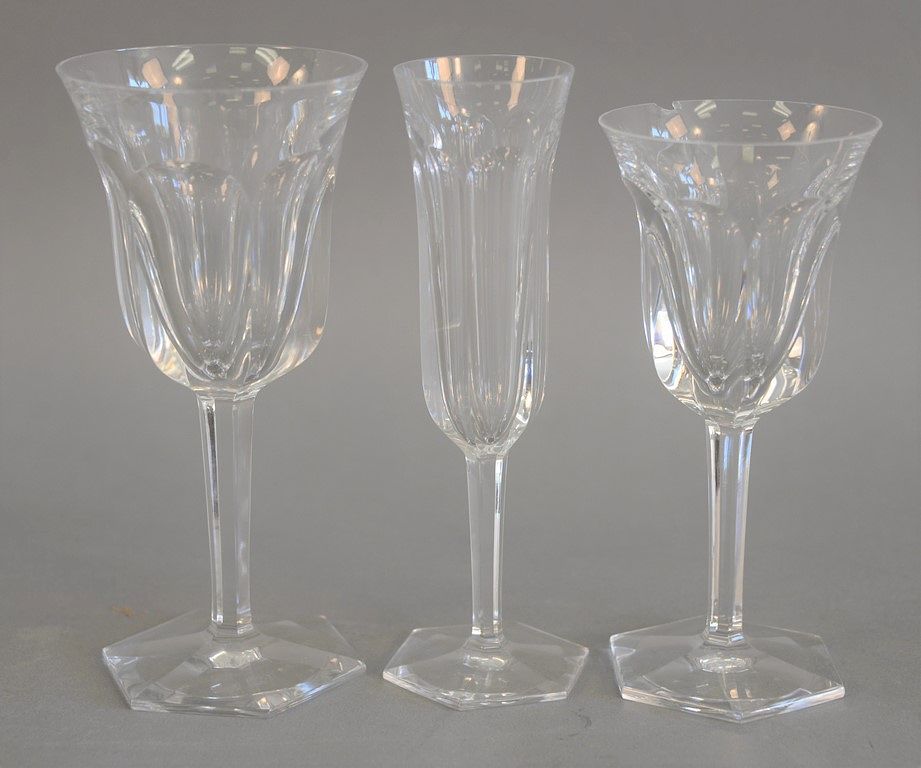 Appraisal: Three piece group of Baccarat stemware service to include ten