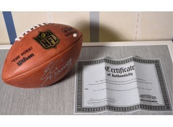 Appraisal: Grandstand Sports Memorabilia authenticated Eli Manning autographed football signed in