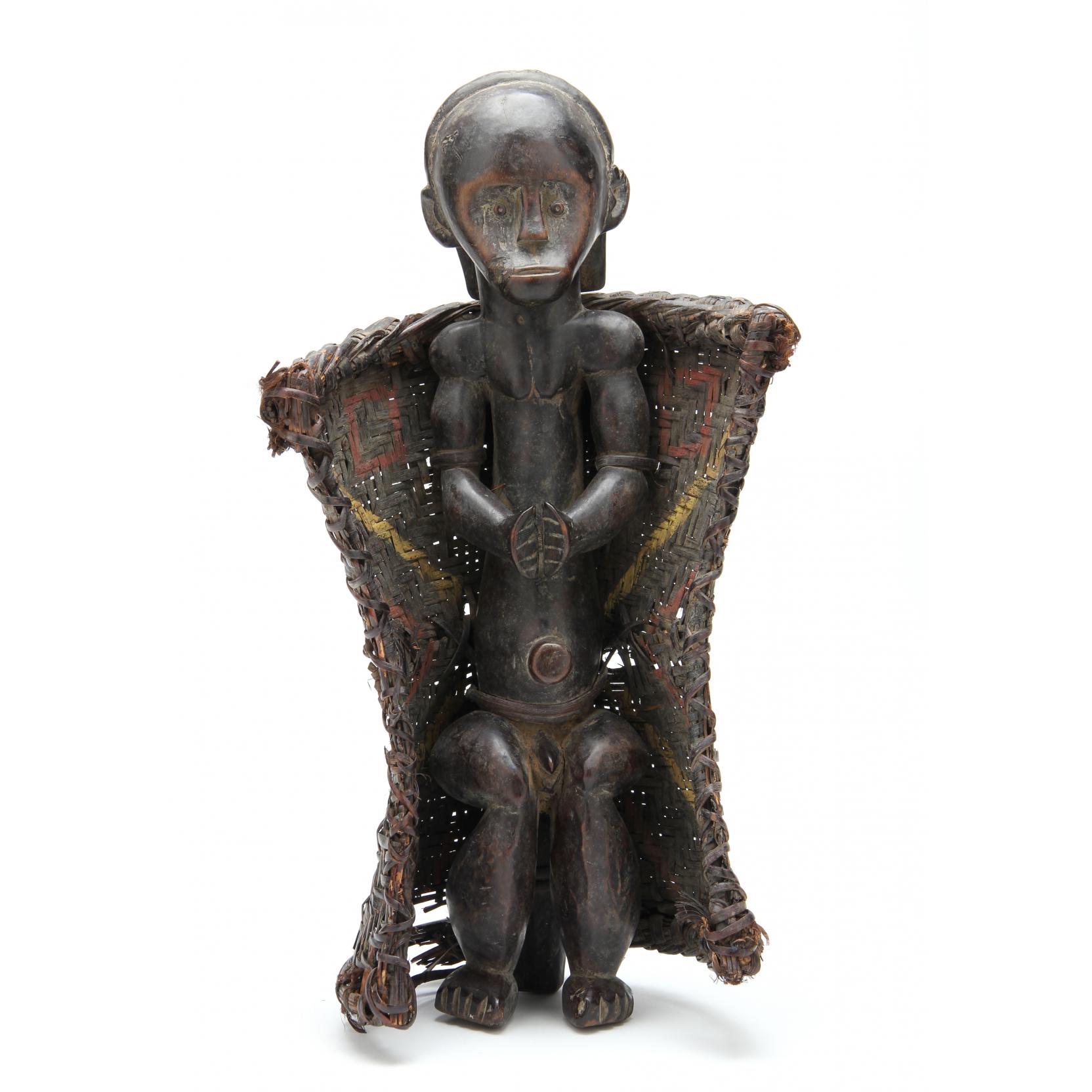 Appraisal: West Africa Gabon Fang Guardian Figure depicting a male ancestor