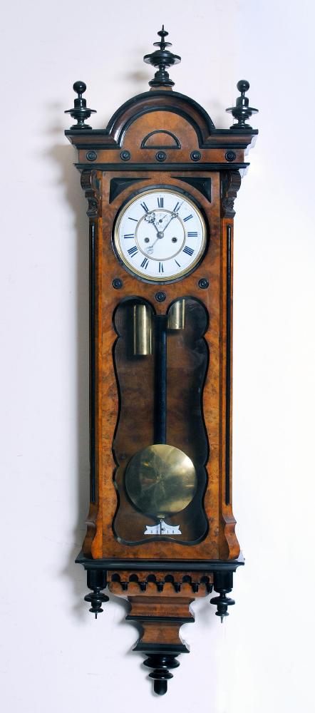 Appraisal: A VIENNA TYPE WALL CLOCK late th century the weight