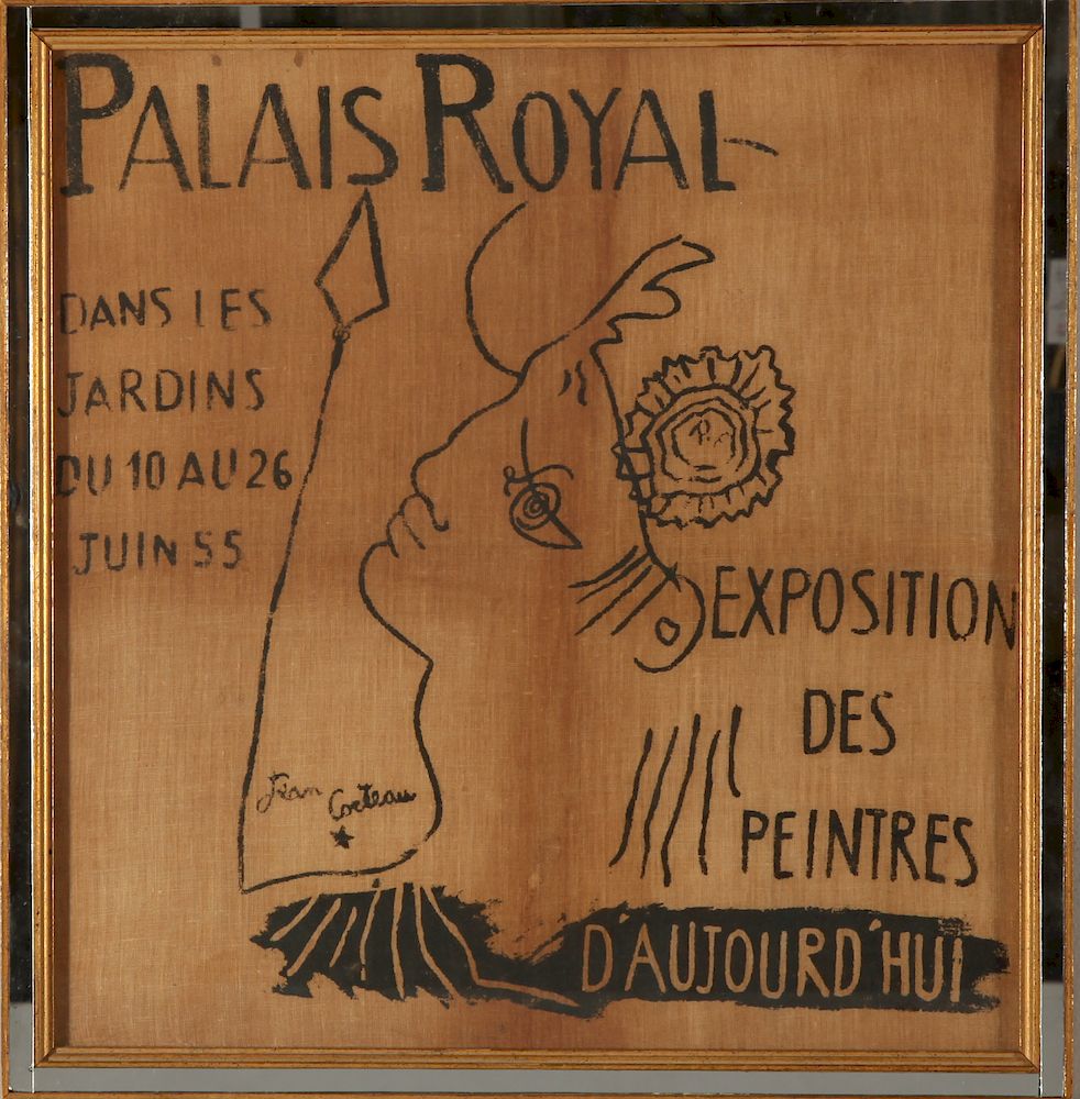 Appraisal: Jean Cocteau Palais Royal Poster on Linen Jean Cocteau French