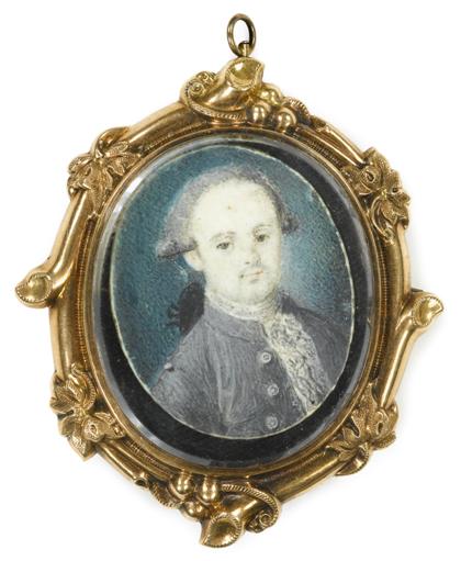 Appraisal: Continental School th centuryminiature portrait of a gentleman