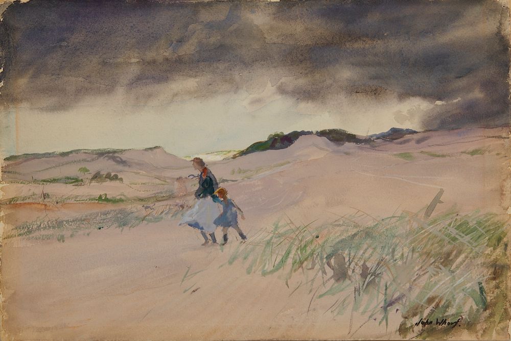 Appraisal: JOHN WHORF American - Storm in the Dunes watercolor sight