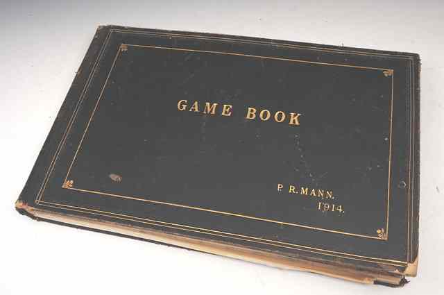 Appraisal: A TOOLED LEATHER GAME BOOK relating to the Bolebroke Shoot