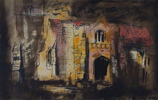 Appraisal: JOHN PIPER - - 'Holme Notts' signed and titled watercolour