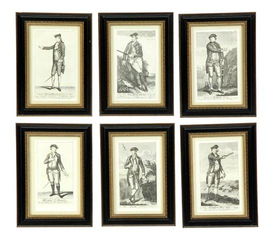 Appraisal: SET OF SIX PORTRAITS OF REVOLUTIONARY WAR OFFICERS All from