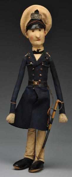 Appraisal: Rare Steiff German Army Officer Description All felt with Steiff