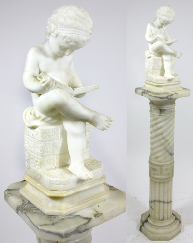 Appraisal: AFTER ANTONIO CANOVA ITALIAN - WHITE MARBLE STATUE ON MARBLE