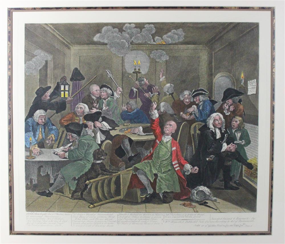 Appraisal: WILLIAM HOGARTH BRITISH - RAKE'S PROGRESS SET OF EIGHT Hand