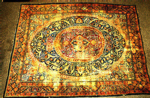 Appraisal: x Semi antique Persian rug considerable wear Estimate -