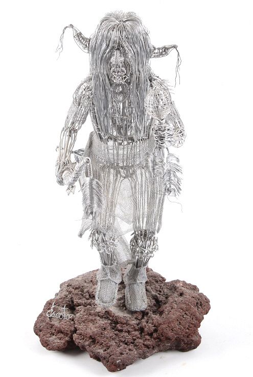 Appraisal: Lui Escoto Buffalo Dancer Wire Sculpture Featured in this lot