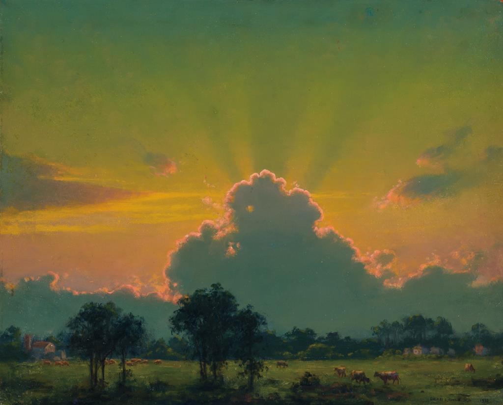 Appraisal: CHARLES COURTNEY CURRAN American - The Farm at Sunset oil