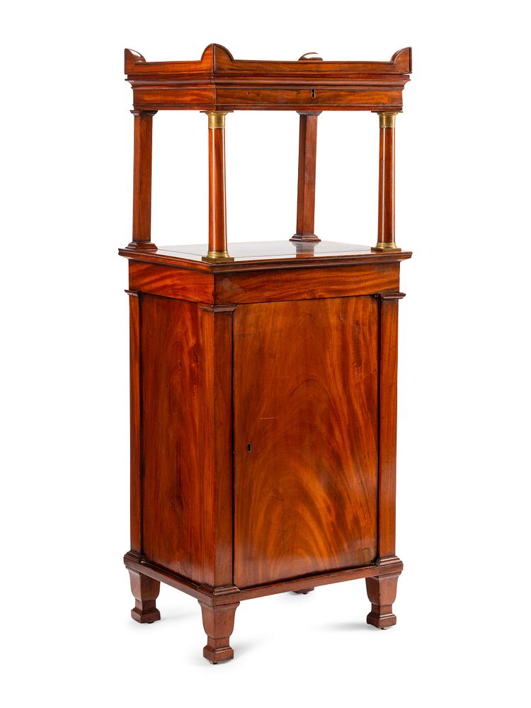 Appraisal: An Empire Style Mahogany and Marble-Inset Library Stand An Empire