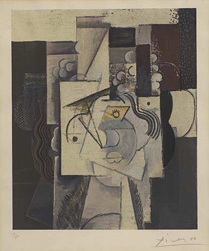 Appraisal: PABLO PICASSO after Le Chapeau aux Raisins Color collotype and