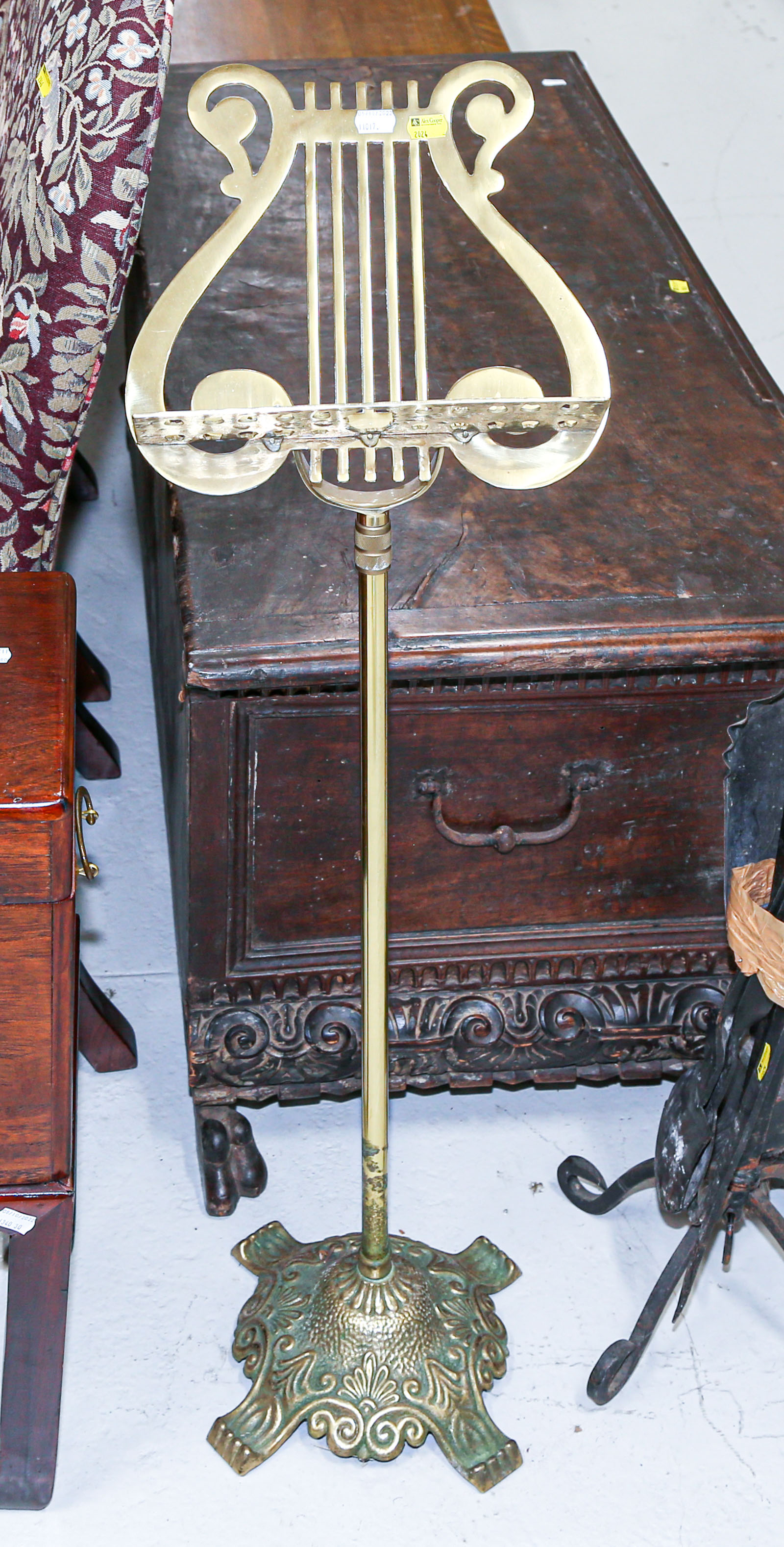 Appraisal: BRASS MUSIC STAND Modern in W