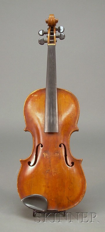 Appraisal: Klingenthal Violin unlabeled length of two-piece back in mm Repaired