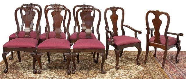 Appraisal: lot of Chippendale style mahogany dining chairs Thomasville late th