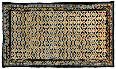 Appraisal: th century Chinese rug rows of bats medallions and open