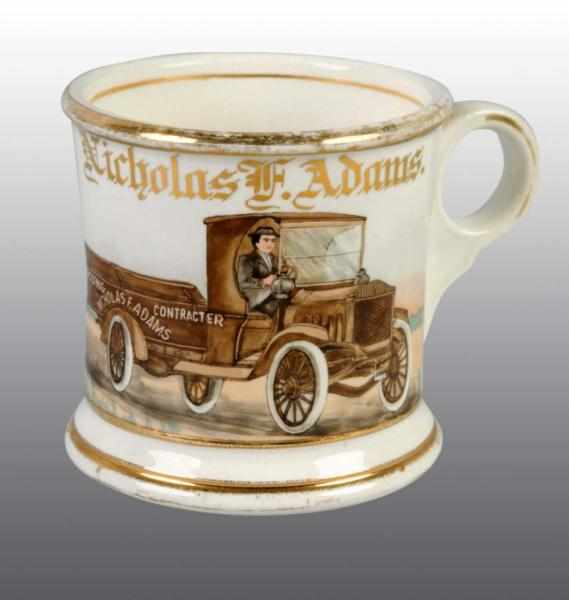 Appraisal: Roofing Contractor Truck Shaving Mug Description Stamped Royal China under