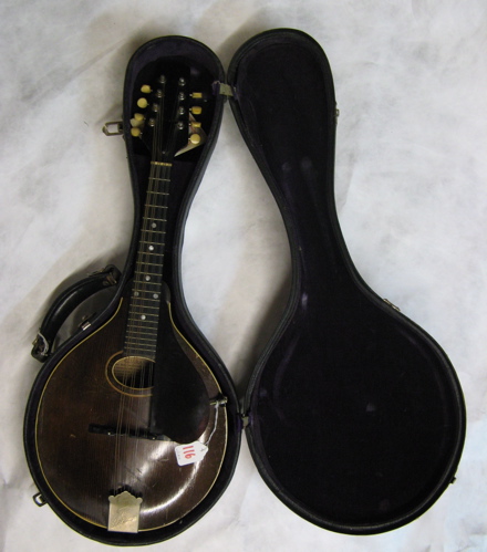 Appraisal: GIBSON MODEL A SNAKE HEAD MANDOLIN brown finish ivory and