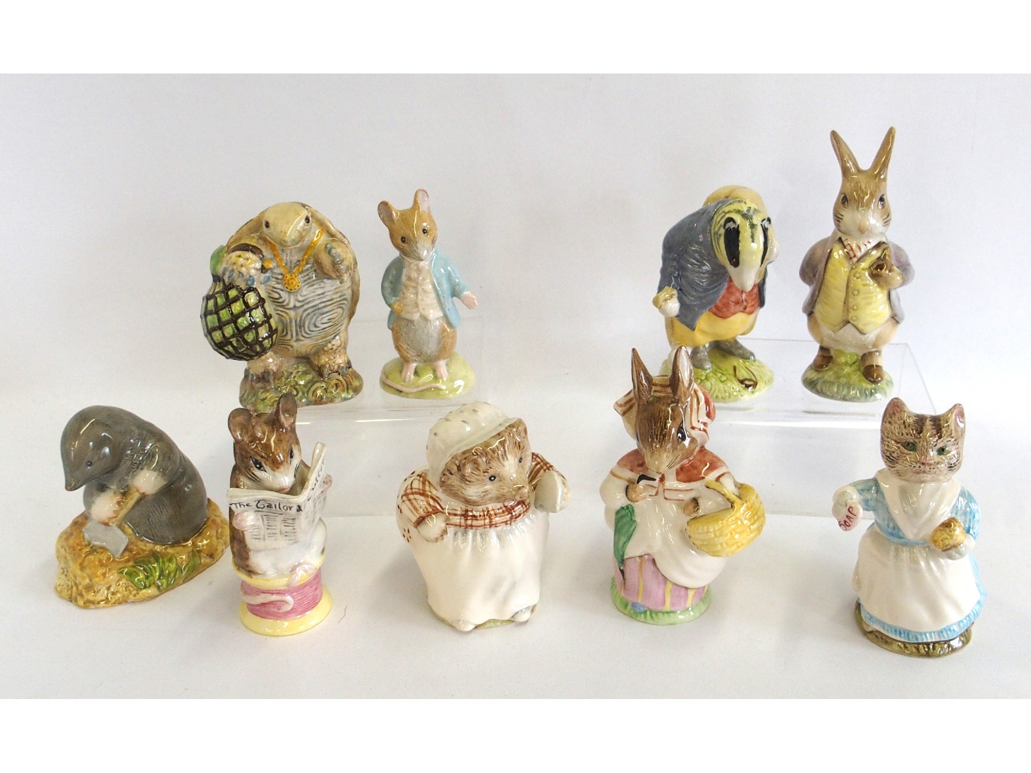 Appraisal: Nine Royal Albert Beatrix Potter figures including Benjamin Bunny Johnny