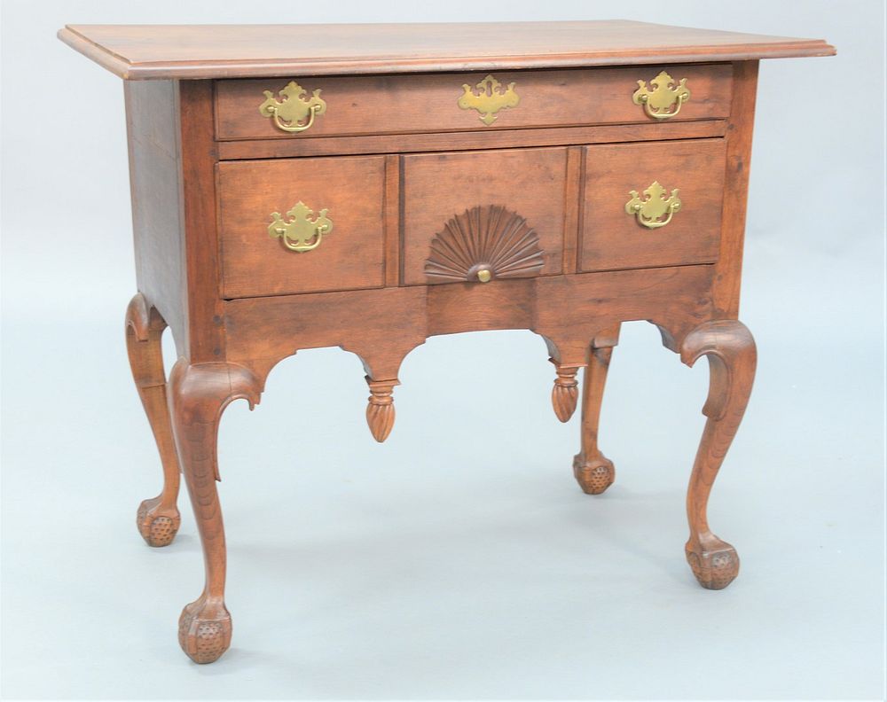 Appraisal: Chippendale Cherry Lowboy having large rectangular top over long drawer