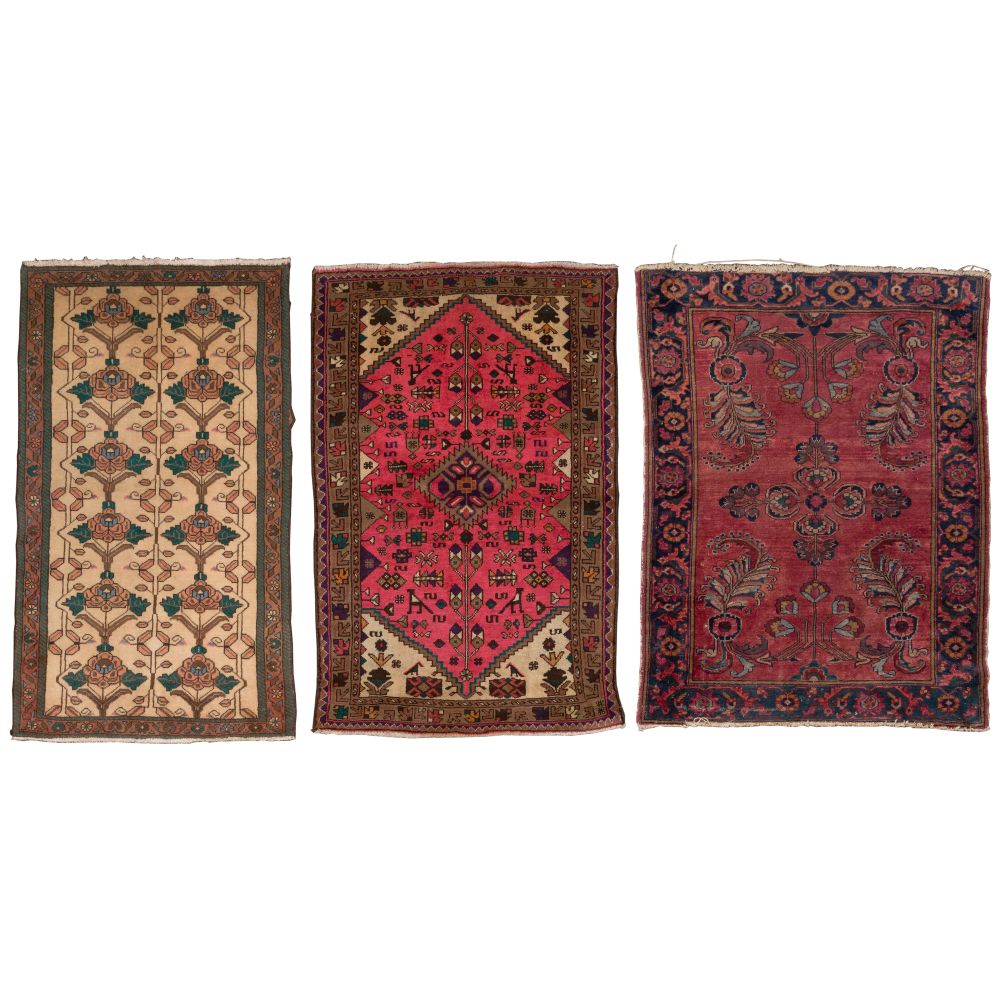 Appraisal: WOOL RUG ASSORTMENT items including an abstract floral in hues