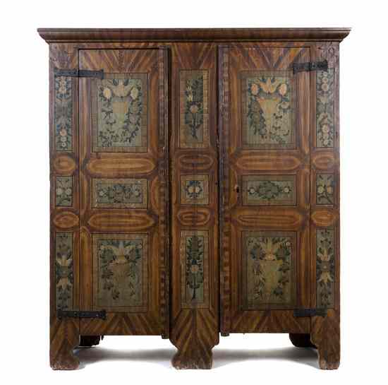 Appraisal: A Northern European Painted Pine Armoire likely th century having